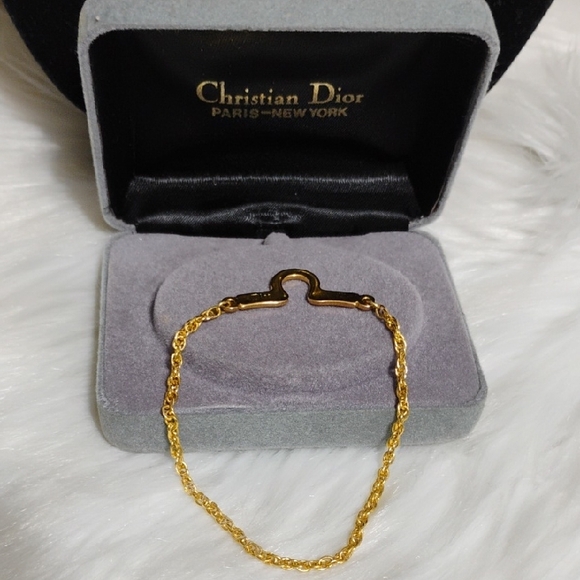 Dior Jewelry - Vtg Christian Dior Gold Tone Rope Chain Bracelet Feat Designer Logo